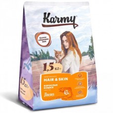 KARMY сухой корм Хэйр энд Скин для кошек, поддерживающий здоровье кожи и шерсти Лосось. Вес: 1,5 кг KARMY сухой корм Хэйр энд Скин для кошек, поддерживающий здоровье кожи и шерсти Лосось. Вес: 1,5 кг