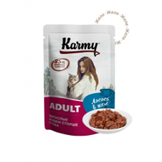 KARMY ADULT корм для кошек Пауч Лосось в желе. Вес: 80 г