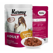 KARMY ADULT корм для кошек Пауч Курица в желе. Вес: 80 г